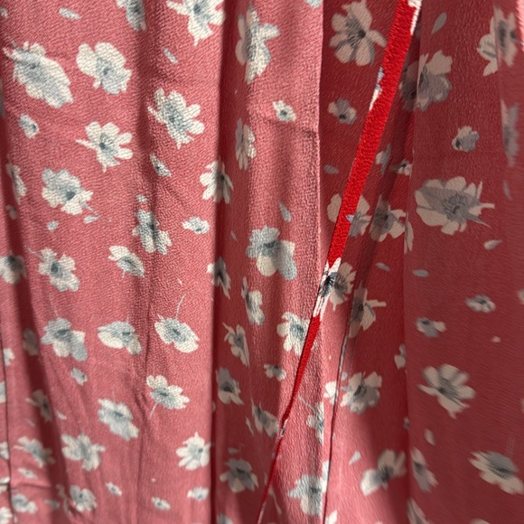 ROUJE GABIN RED FLORAL MIDI WRAP DRESS - Picture 10 of 11